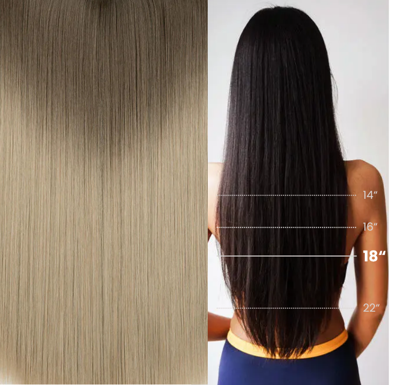 Brown to Ash Blonde Straight (18 Inch)