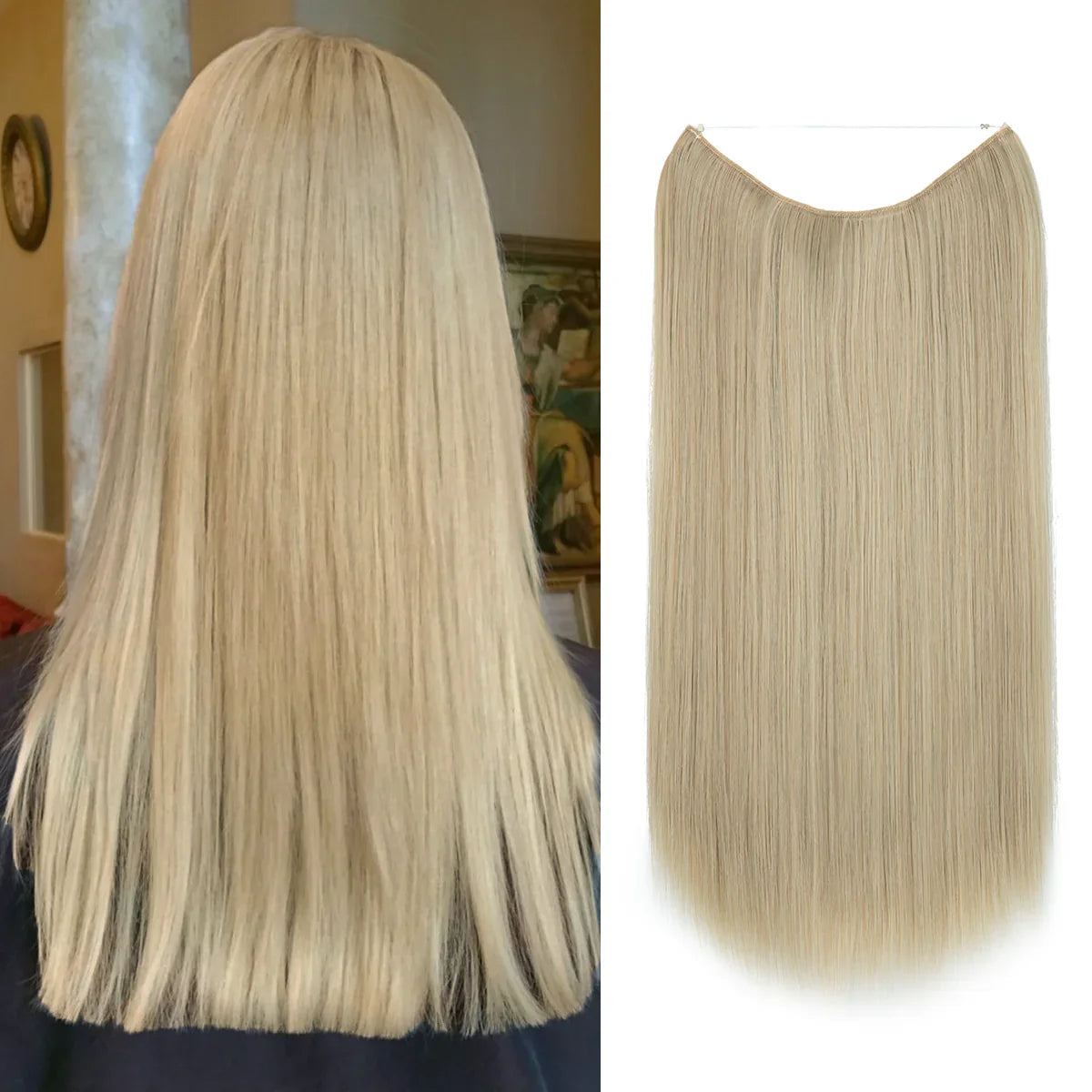 Blonde Centré Clair Lisse (55cm)